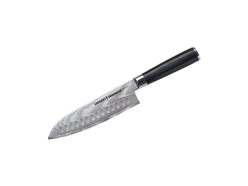 Нож кухонный Сантоку Samura DAMASCUS SD-0094/16 G-10, дамасcкая сталь, 180 мм