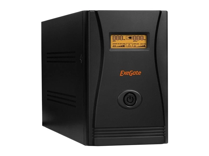 Exegate EP285494RUS ИБП ExeGate SpecialPro Smart LLB-1200.LCD.AVR.EURO.RJ.USB <1200VA/750W, LCD, AVR, 4 евророзетки, RJ45/11, USB, Black>