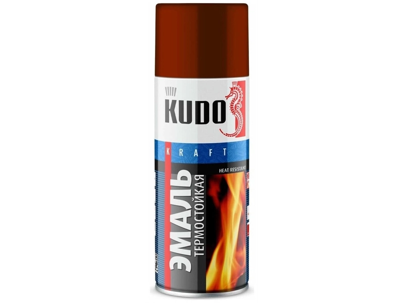 Краска термостойкая красно-коричневая аэрозоль KUDO 520 мл