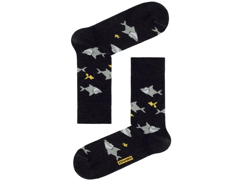 Мужские носки DiWaRi рис. 058, черные, размер 27
