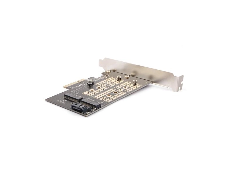 Плата расширения PCIE 3.0 X4 M.2 NVMe и SATA AgeStar AS-MC02