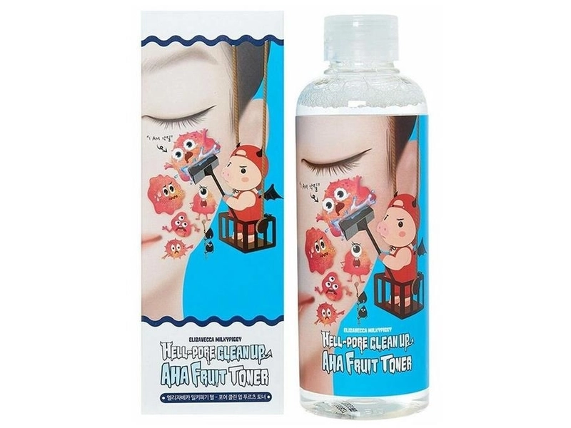 Elizavecca Тонер-пилинг для лица с фруктовыми кислотами Hell-Pore Clean Up Aha Fruit Toner, 200 мл