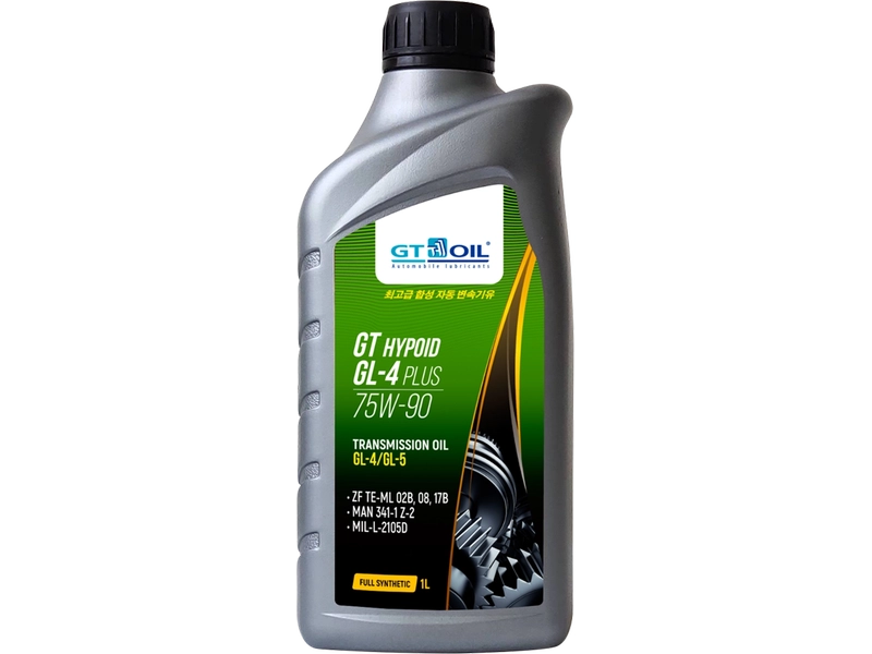 Масло трансмиссионное gt oil gt hypoid gl-4 plus 75w90 синтетическое 1 л 8809059407981 gt oil 8809059407981