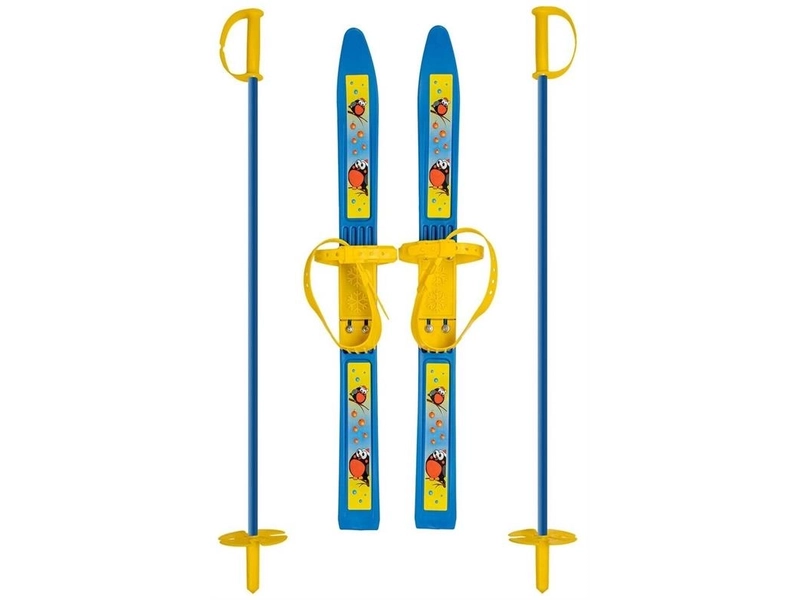 Лыжи детские «Олимпик-спорт» (игрушка детская) Снегири 66/75 см c палками