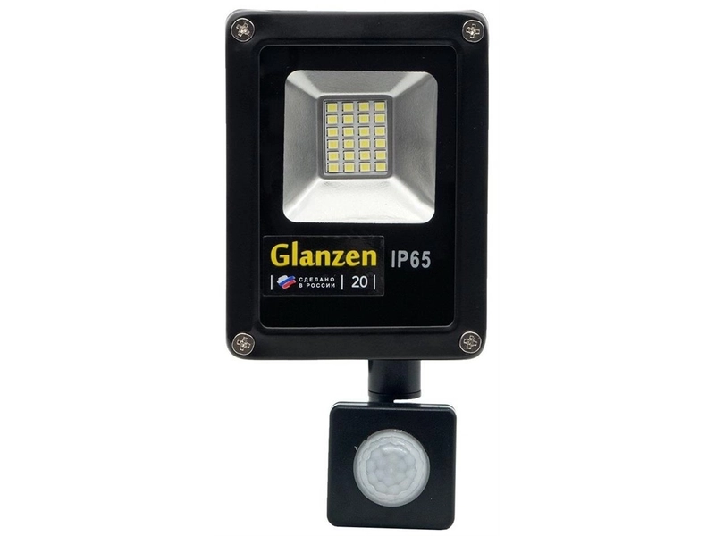 Светодиодный прожектор c датчиком движения GLANZEN FAD-0011-20