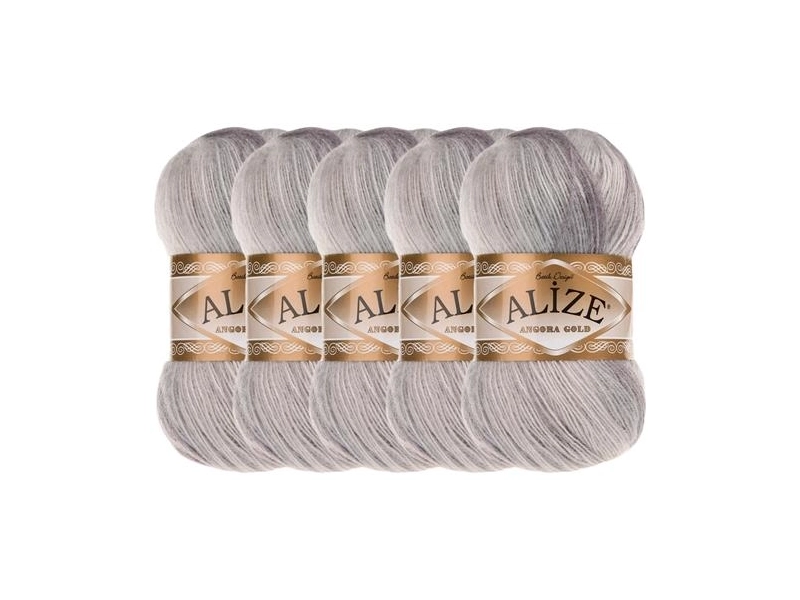 Пряжа Alize Angora gold batik (Ангора Голд Батик) 5652 белый песочный розовый 20% шерсть, 80% акрил 100г 550м 1 шт