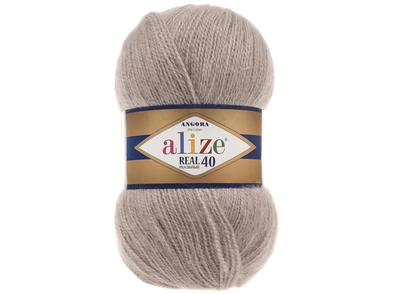 Пряжа Alize Angora Real 40 (Ангора Реал 40) - 1 шт цвет 363 нежная роза 40% шерсть, 60% акрил 100г 480м