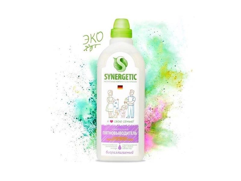 Пятновыводитель Synergetic гипоаллергенный, 1 л, 1 кг