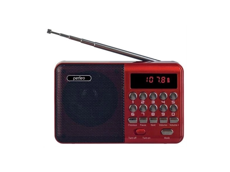 Радиоприемник Perfeo PALM FM+ i90-BL красный