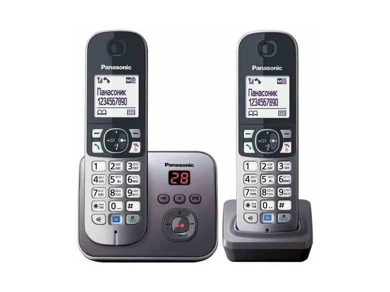 Радиотелефон DECT Panasonic KX-TG6822RU grey