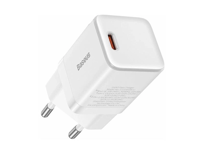 Сетевое зарядное устройство Baseus GAN3 Fast Charger 1C 30W EU Белый (CCGN010102)