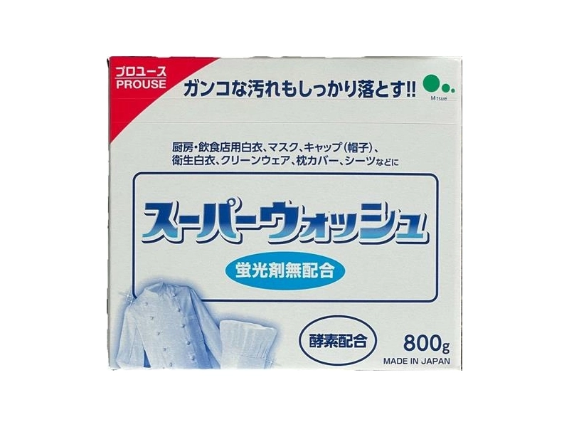 Mitsuei \"Super Wash\" Мощный стиральный порошок с ферментами для стирки белого белья 800гр