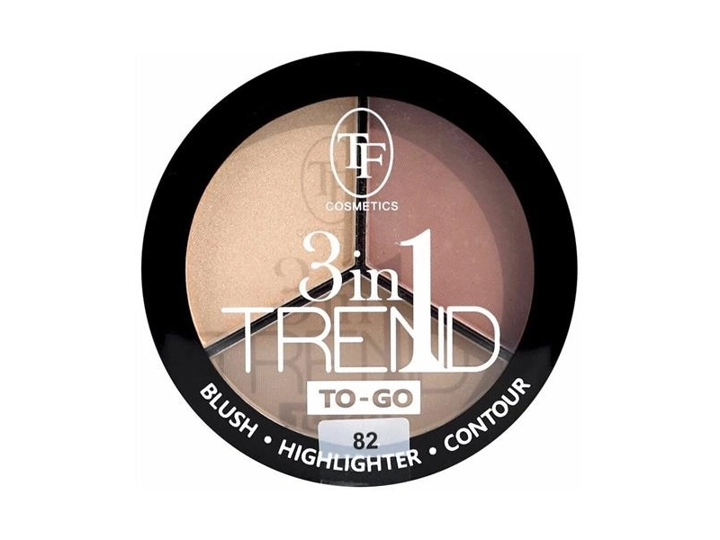 TF Cosmetics Палетка для контуринга лица 3in1 Trend To-go, 83