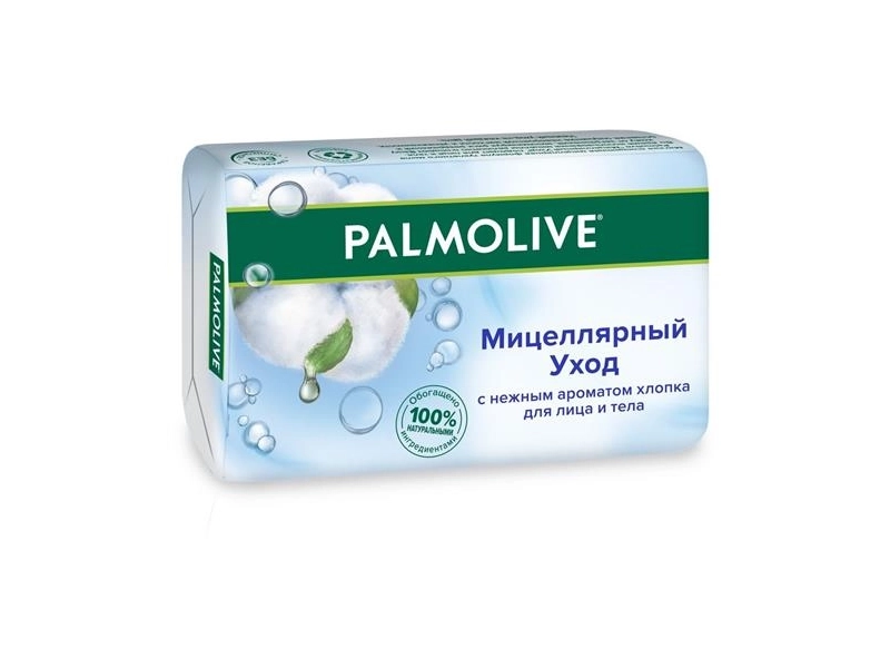 Palmolive Мыло кусковое Мицеллярный уход с нежным ароматом хлопка, 90 г