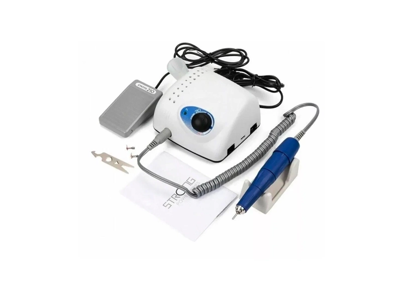 Liam professional аппарат для маникюра и педикюра Strong 210/105L в коробке, 35000 об/мин, 1 шт., белый/синий