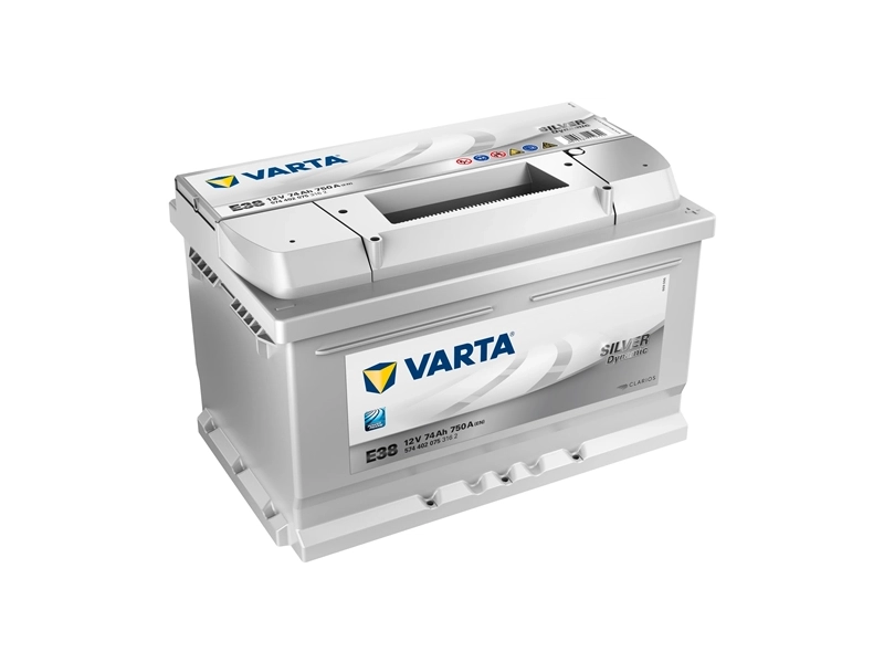 Аккумулятор VARTA E38 Silver Dynamic 574 402 075, 278x175x175, обратная полярность, 74 Ач
