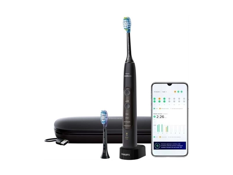 звуковая зубная щетка Philips Sonicare ExpertClean 7500 HX9631/16, черный