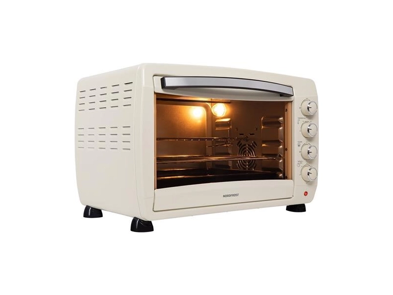 Мини-печь NORDFROST RC 450 Y , электрическая настольная духовка, 2 000 Вт, 45л, конвекция, гриль, таймер до 120 минут, 3 режима нагрева, бежевый