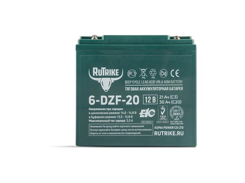 Аккумулятор гелевый RuTrike 6-DZF-20 (6-DZM-20) 28 Ач