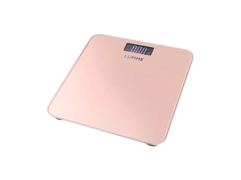 Весы напольные LUMME LU-1335 розовый опал LCD диагностические, умные с Bluetooth