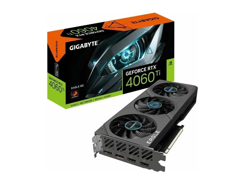 Видеокарта GIGABYTE GeForce RTX 4060 Ti EAGLE, 8 ГБ (GV-N406TEAGLE-8GD)