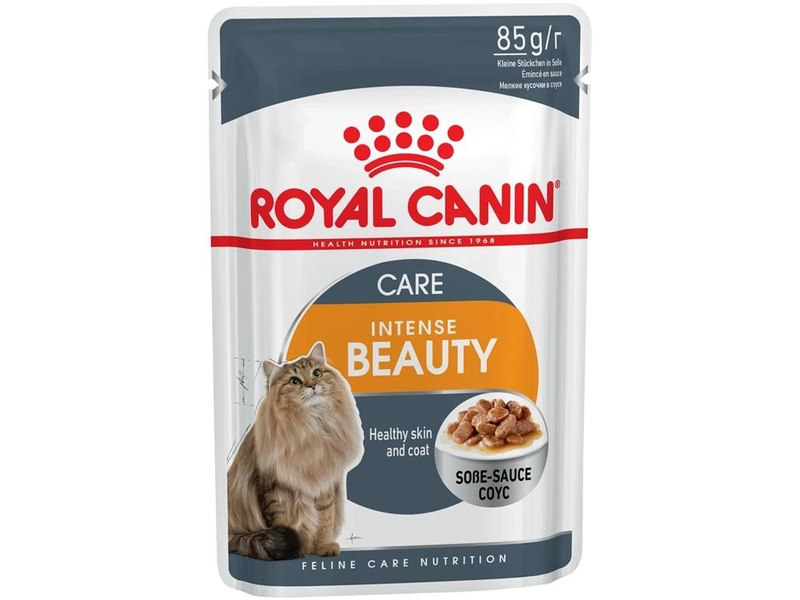 ROYAL CANIN INTENSE BEAUTY влажный корм для взрослых кошек в соусе 85 гр х 24 шт