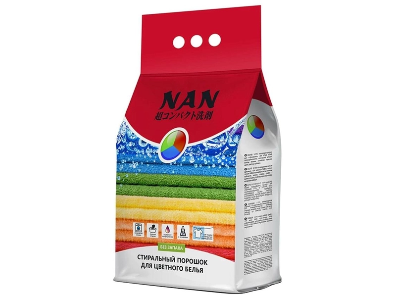 Стиральный порошок NAN для цветного и белого белья, 2400 г