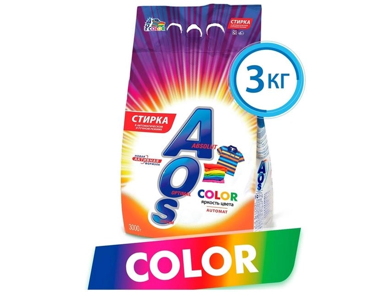 Стиральный порошок AOS Color (Автомат) 3 кг.