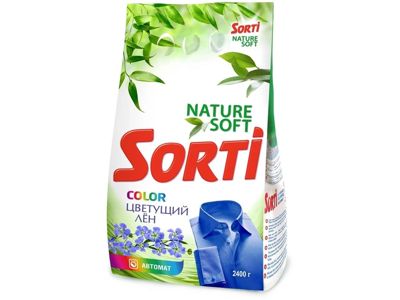 Порошок Sorti Color Цветущий лен Автомат, 6кг