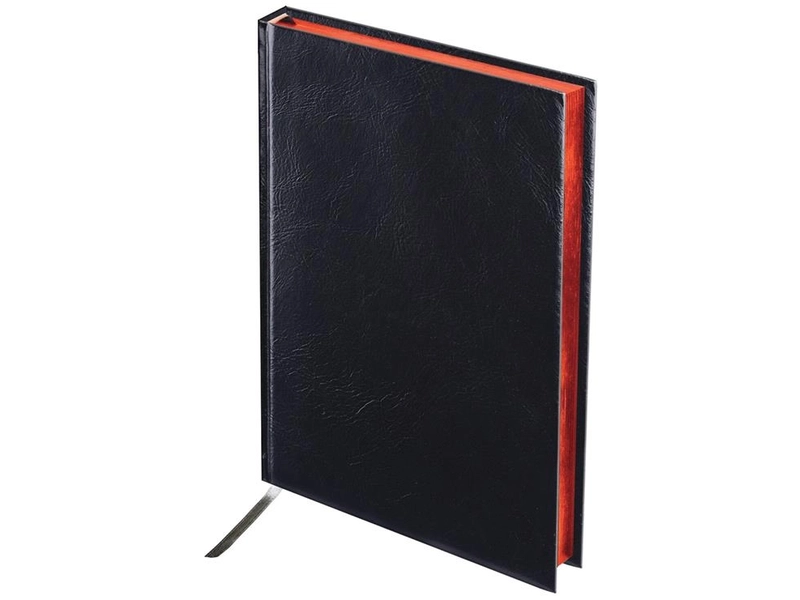 Ежедневник-планер (планинг) / записная книжка / блокнот недатированный формат А5 138х213мм под кожу, 160 листов, Brauberg Black Jack, черный, красный