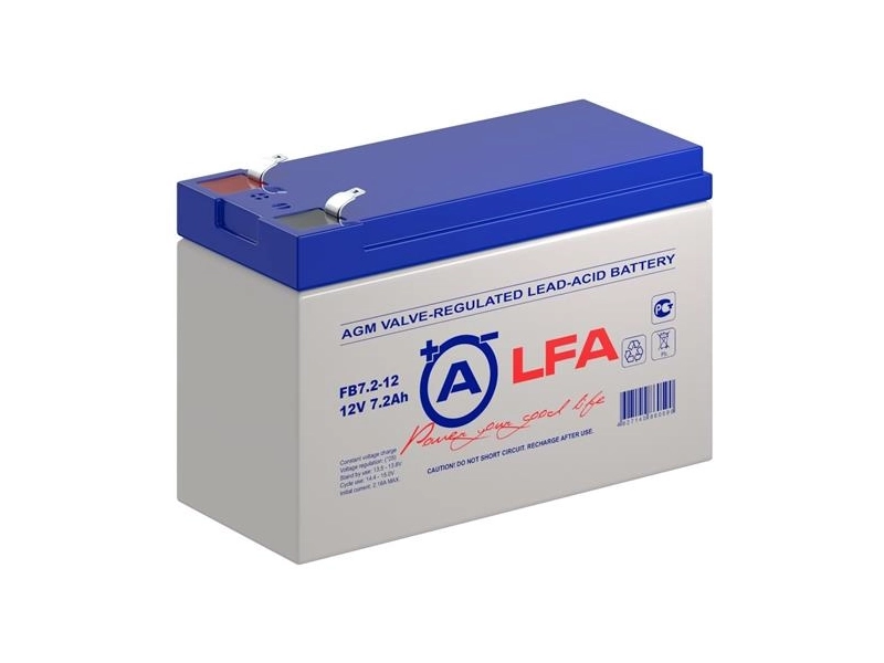 Аккумулятор Alpha Battery FB 7.2-12 (12В, 7.2Ач / 12V, 7.2Ah / вывод F1)