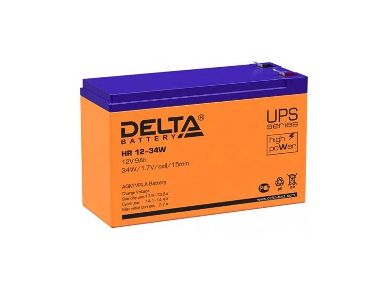 Аккумуляторная батарея Delta HR 12-34 W (12/9 В/Ач)