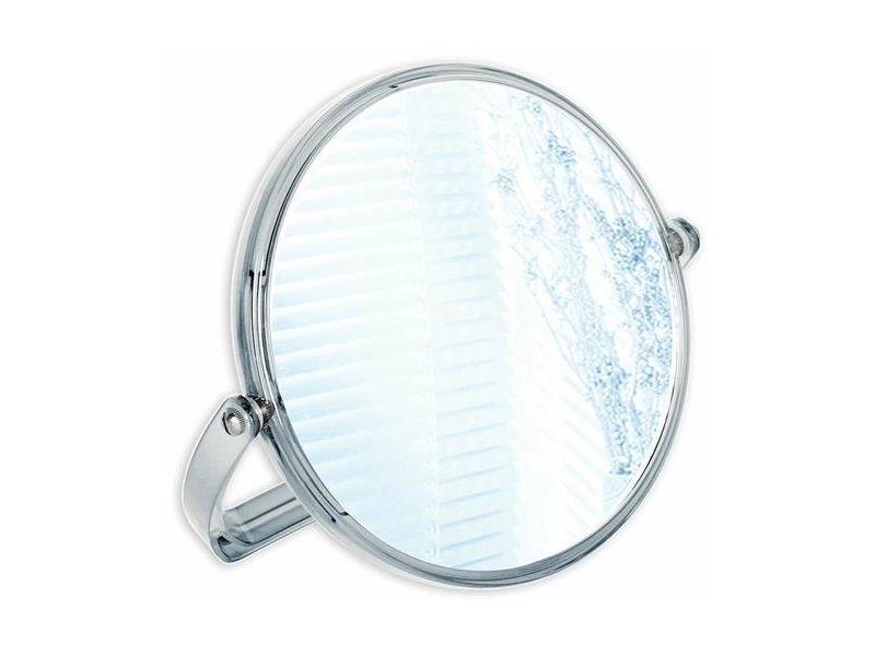 Зеркало настольное BRABIX, круглое, д.17см, двустороннее, с увеличением, прозрачная рамка, 607424