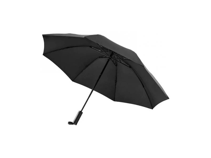 Зонт NINETYGO обратного складывания со светодиодной подсветкой, черный