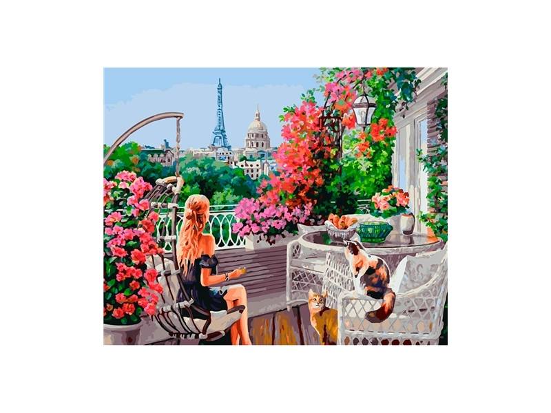 Картина по номерам 40х50 на холсте Парижанки