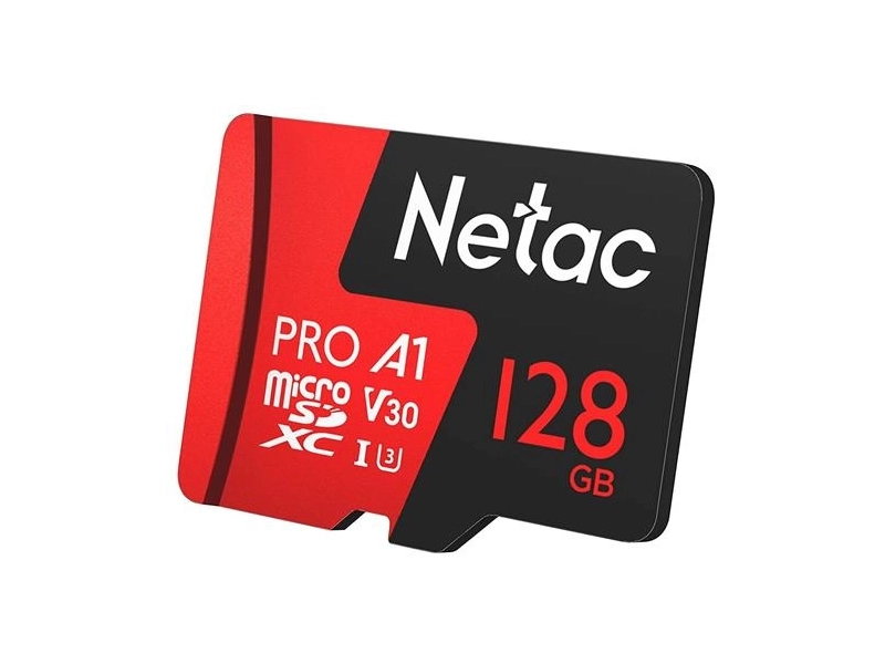 Карта памяти 128GB Netac NT02P500PRO-128G-S MicroSDXC Class 10 UHS-I U3 V30/A1 P500 Extreme Pro