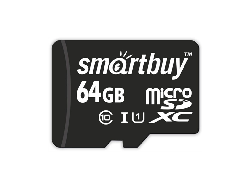 micro SDXC карта памяти Smartbuy 64GB Class 10 UHS-1 (без адаптера)