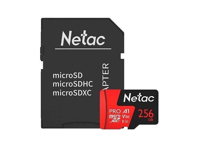 Карта памяти microSDXC Netac 256Gb (NT02P500PRO-256G-R)