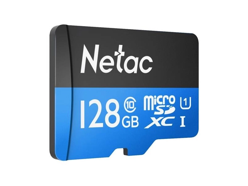 Карта памяти Netac P500 MicroSDXC 128Gb Class 10 UHS-I 80MB/s + ADP (NT02P500STN-128G-R)