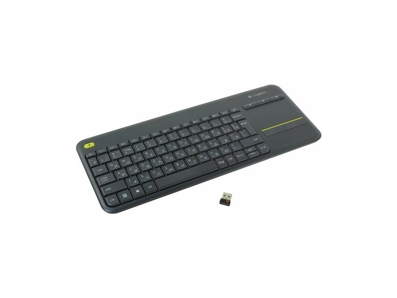 Клавиатура LOGITECH Wireless Touch Keyboard K400 Plus Black (920-007173)