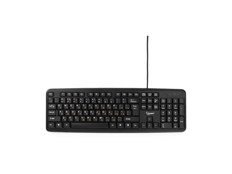 Клавиатура проводная Gembird KB-8320U-BL black (USB, 104 клавиши) (KB-8320U-BL)