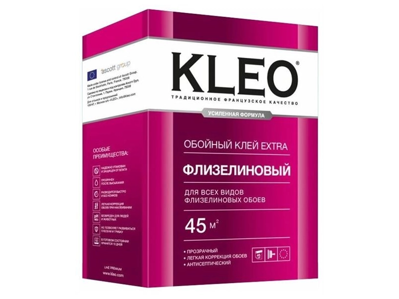 Обойный клей Флизелиновый 250 гр KLEO / клео Extra