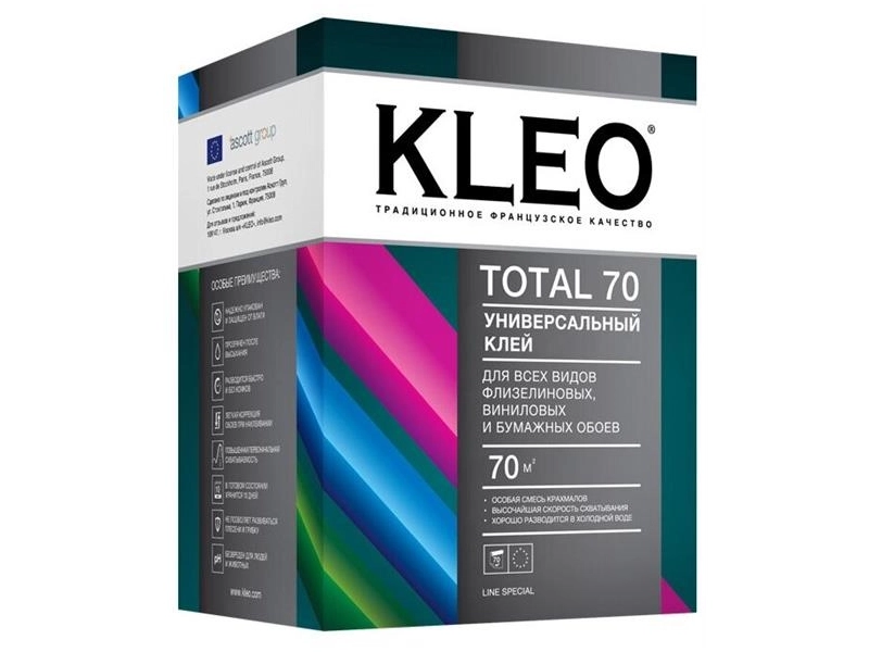 Клей для обоев KLEO Total 35, обойный клей универсальный 250 гр., на 35 кв.м