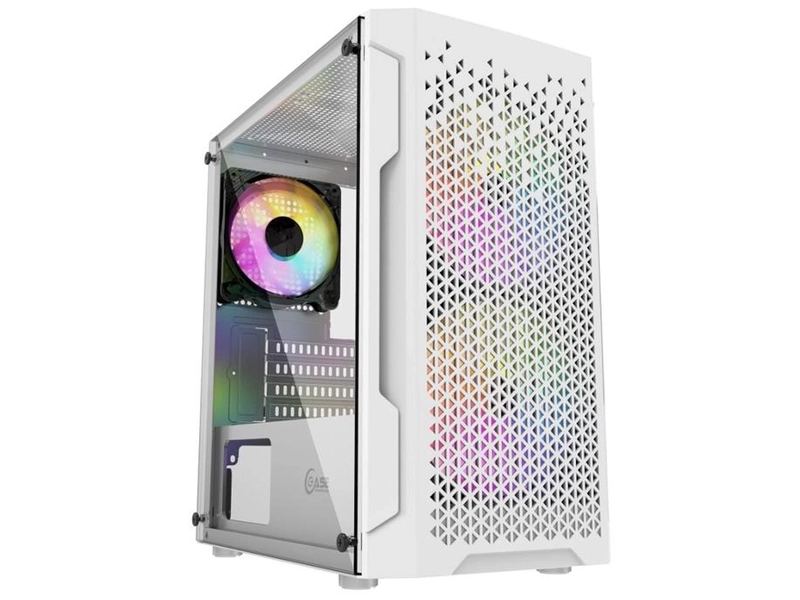 Корпус Powercase Mistral Micro Z3W Mesh LED mATX Tempered Glass White CMIMZW-L3