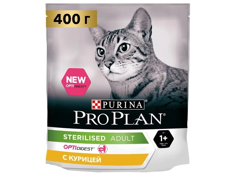 Сухой корм для кошек Pro Plan Sterilised для стерилизованных кошек с курицей 400 г