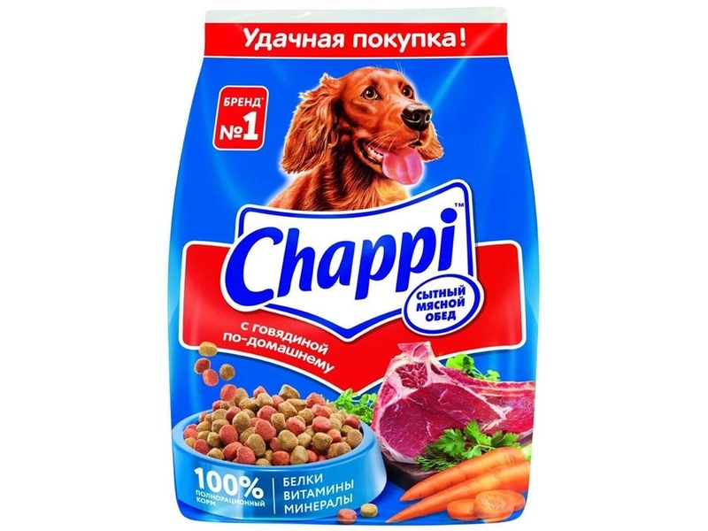 CHAPPI говядина ПО-домашнему для взрослых собак всех пород (0,6 кг)