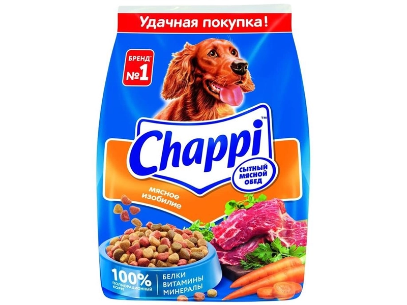 Корм сухой Chappi для взрослых собак, мясное изобилие, 2,5 кг