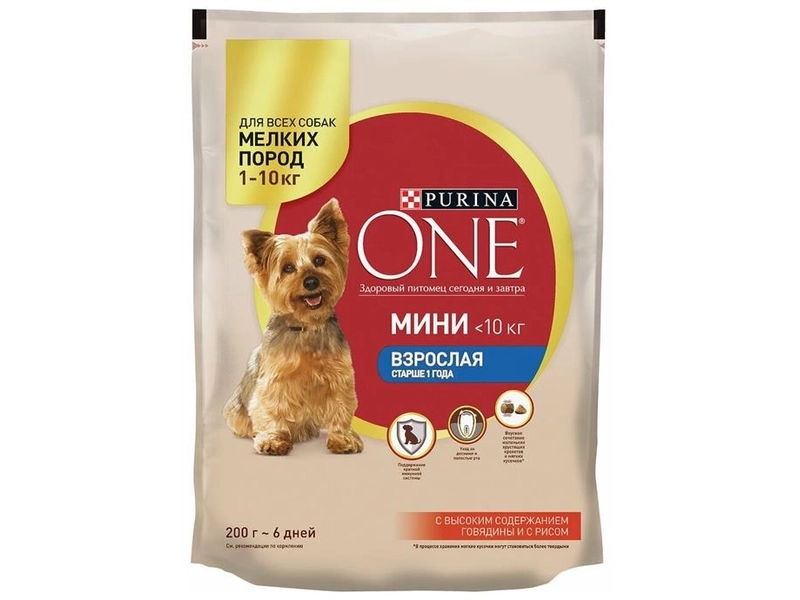 Корм для собак сухой говядина-рис Purina One 1,5кг