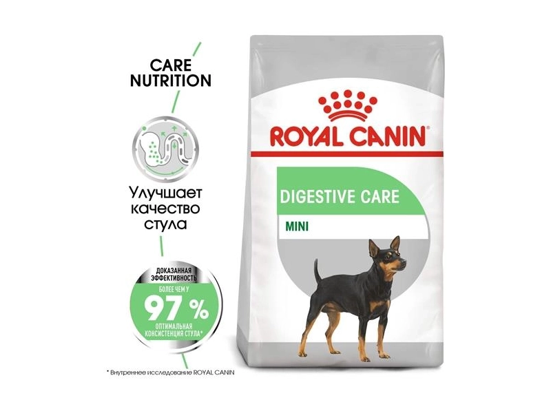 Сухой корм Royal Canin Mini Digestive Care (Мини Дайджестив Кэа) для собак мелких размеров с чувствительным пищеварением от 10 меc. до 12 лет, 1 кг