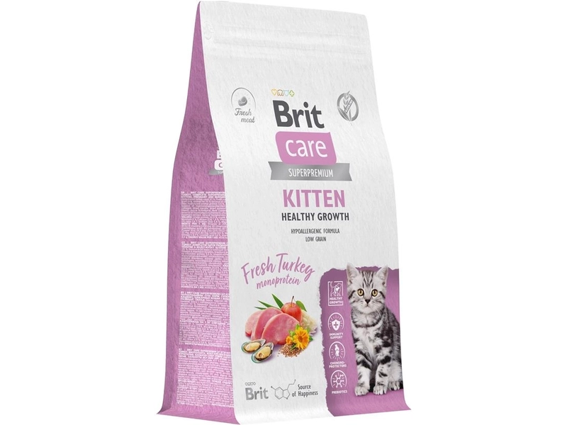 Brit Care Cat Kitten Healthy Growth корм для котят, индейка 400 гр